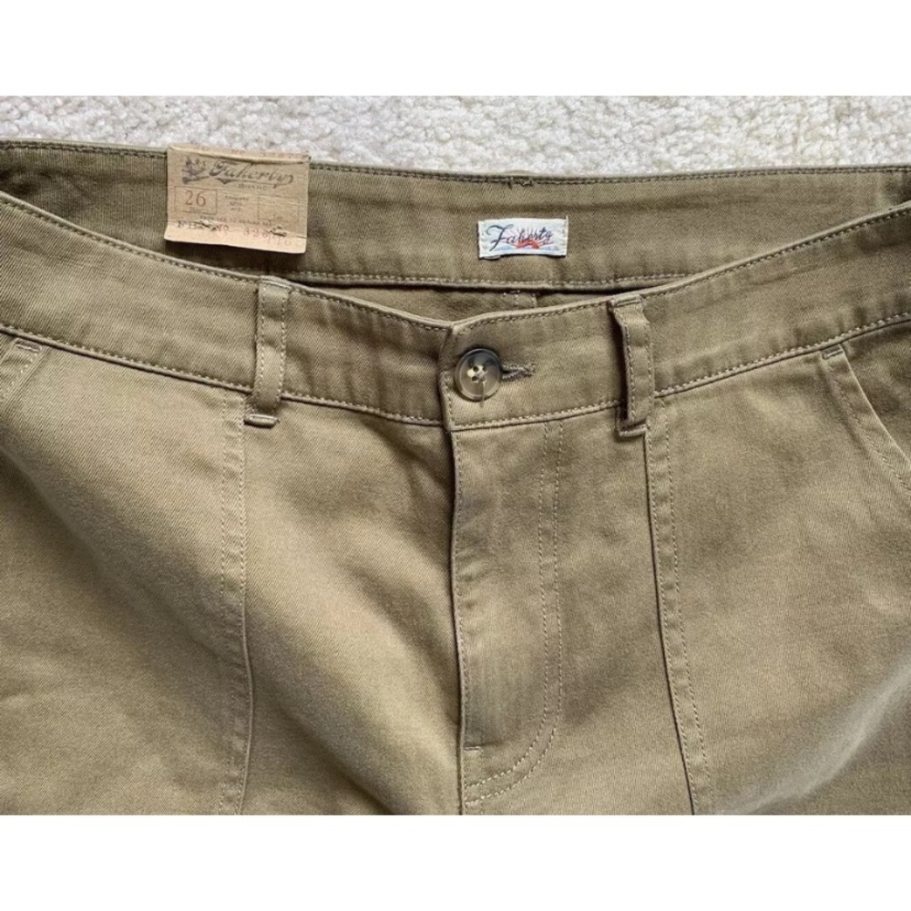 Faherty Crop Twill Utility Joggers Womens 26 Olive Casual Slim Ankle Pants NWT - Picture 4 of 13